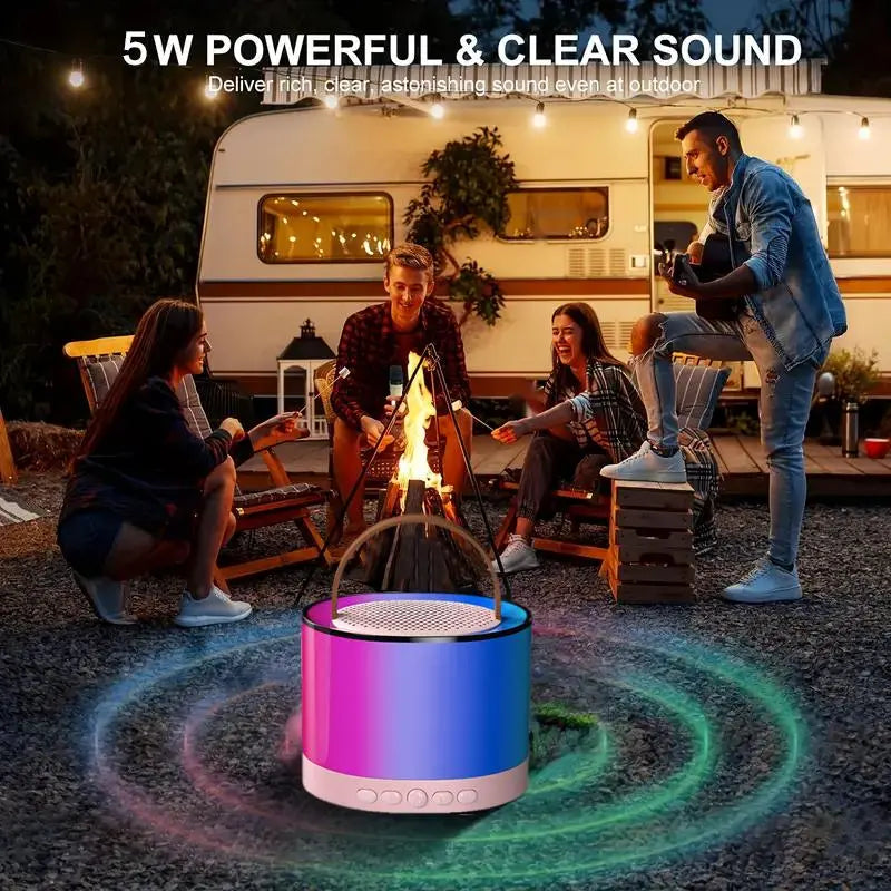 Portable Mini Karaoke Speaker with 2 Microphones, Wireless Outdoor Speaker, Home Singing Karaoke Wireless Speaker