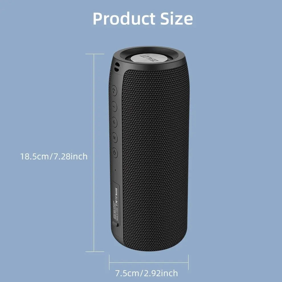 ZEALOT S51 Portable Wireless Speaker, Waterproof & Dustproof Wireless Speaker, Rechargeable Speakers Suitable for Indoor & Outdoor Use