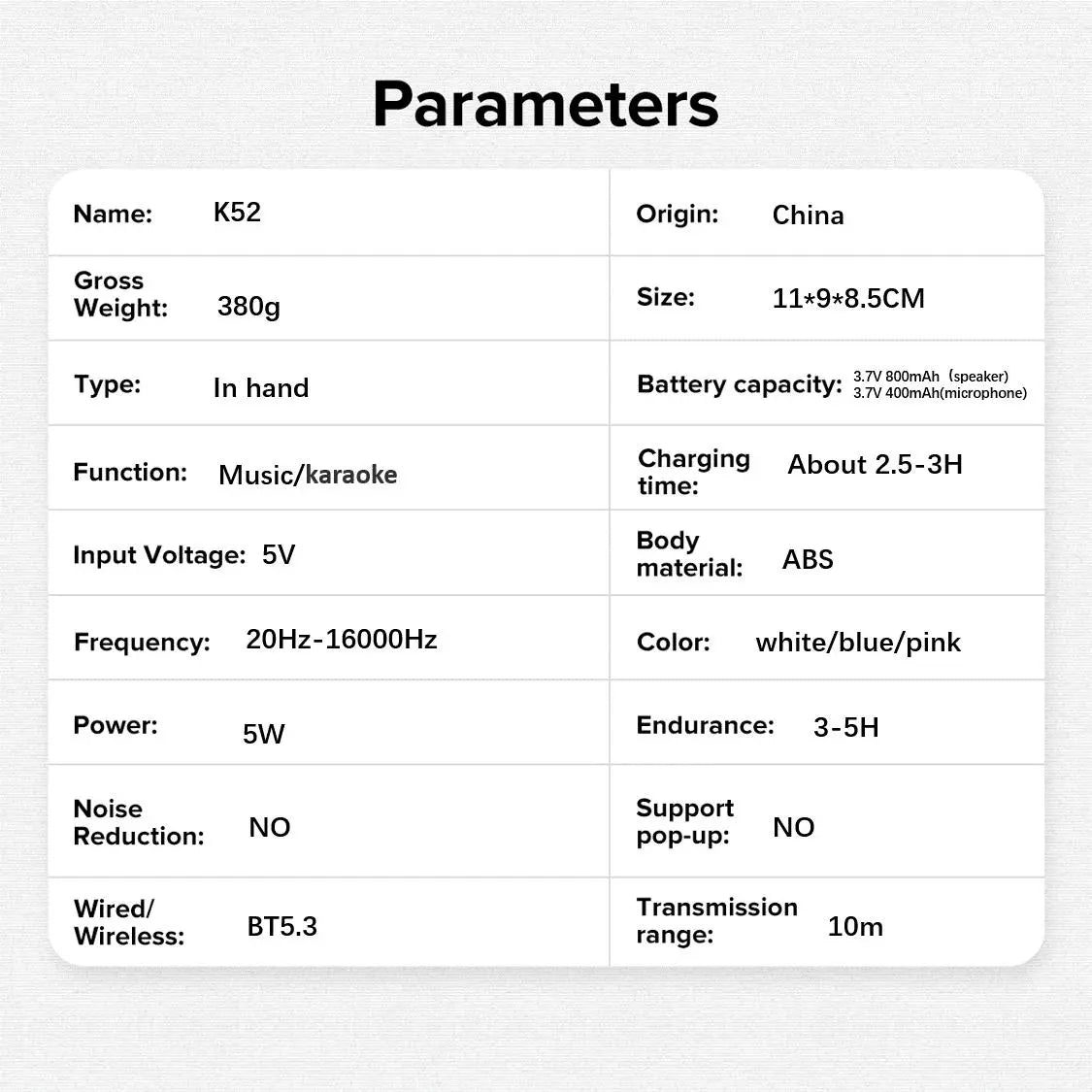 Portable Mini Karaoke Speaker with 2 Microphones, Wireless Outdoor Speaker, Home Singing Karaoke Wireless Speaker