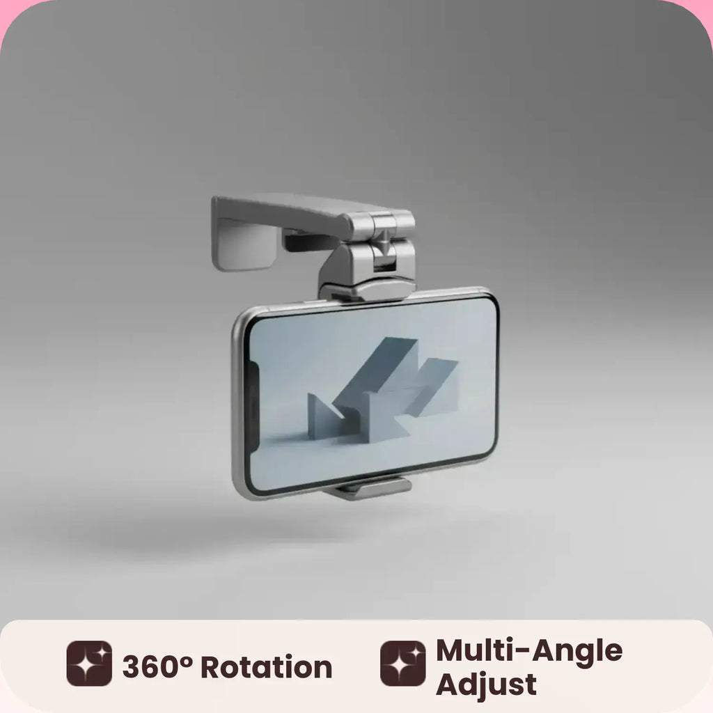 360 Degree Rotatable Multipurpose Phone Holder, 1 Count Universal Multi-Angle Adjustable Airplane Phone Rack for Flying Traveling, Business Trip