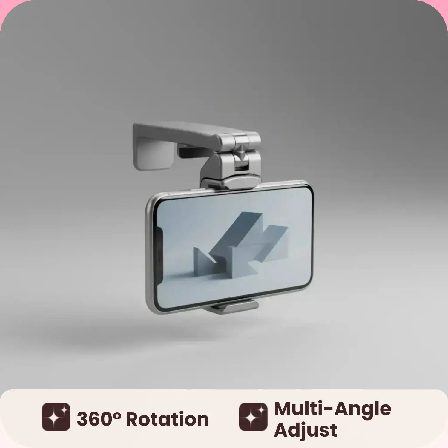 360 Degree Rotatable Multipurpose Phone Holder, 1 Count Universal Multi-Angle Adjustable Airplane Phone Rack for Flying Traveling, Business Trip