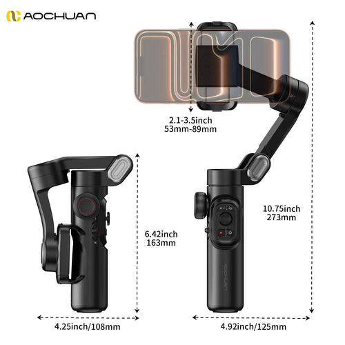 Foldable Phone Gimbal Stabilizer, Cellphone Camera Stabilizer, 1 Count 3-Axis Smartphone Gimbal with Focus Wheel, Vlog Stabilizer for Iphone 15/14/13/12 Pro Max & Android, Handheld Gimbal Stabilizer #GLOBAL PICKS