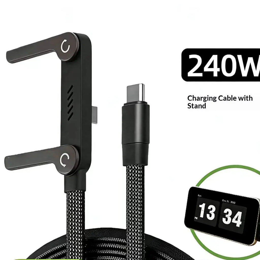 240W Gaming Mobile Phone Charging Cable, Compatible with Apple Iphone & Huawei Ptc Fast Charge Data Line, Dual-Function Charger, Connector