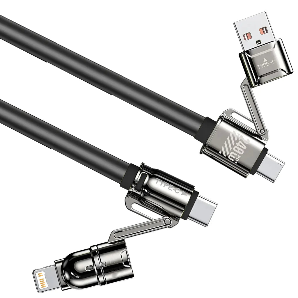 240W Fast Charging Cable Type C & Ios Devices, Multifunctional Charging Cable, Multi-Function Data Line for Iphone Android Phones, High-Speed Charger Accessory