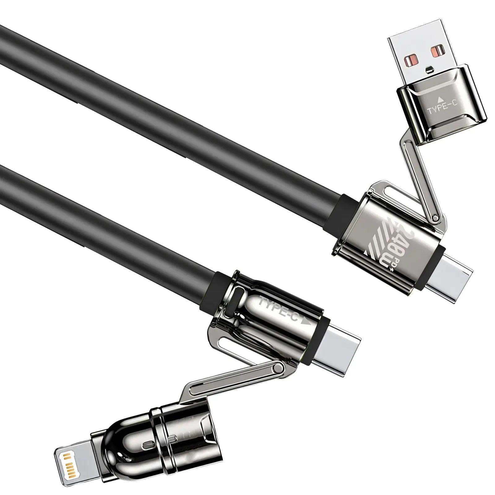 240W Fast Charging Cable Type C & Ios Devices, Multifunctional Charging Cable, Multi-Function Data Line for Iphone Android Phones, High-Speed Charger Accessory