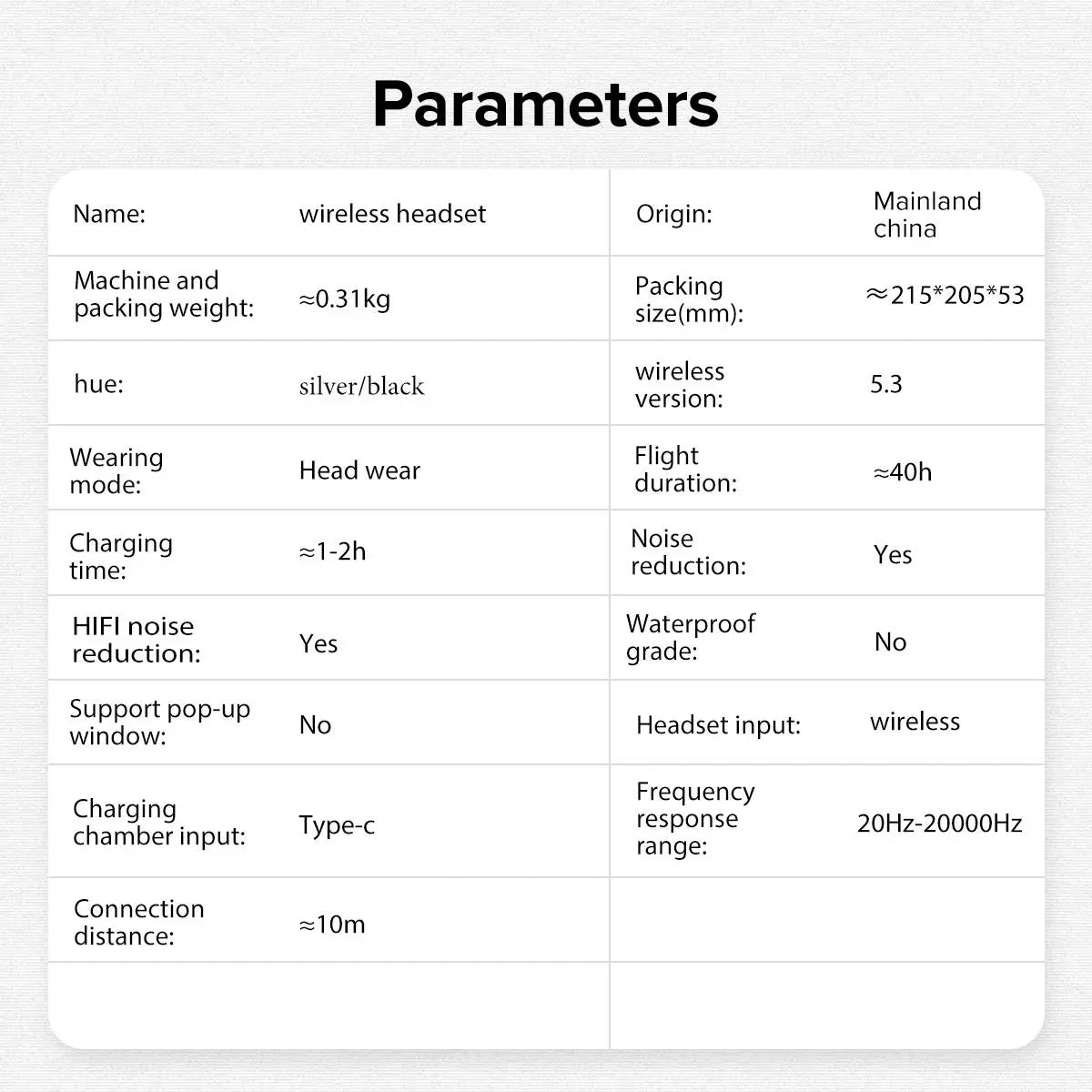 Wireless Bluetooth-Compatible Over-Ear Headphone, Noise Cancelling Headphone, Noise Cancellation Headphones, Stereo Headset for Mobile Phone, Laptop, Tablet, Audio, Connection