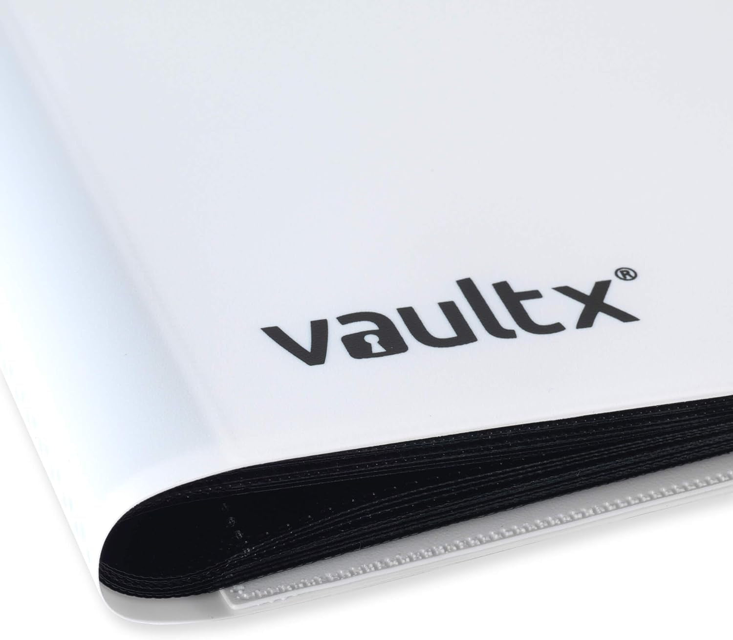 4 Pocket Trading Card Strap Binder, 160 Cards, Standard, 20 Side-Loading Pages, TCG (White)