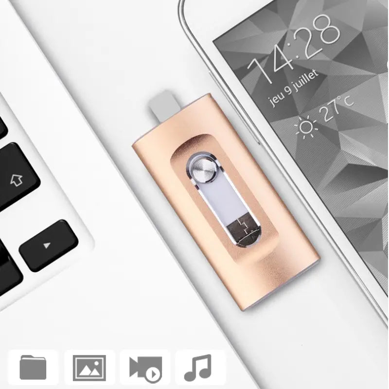 4-In-1 USB Flash Drive for Photo & Video Storage, 1Tb Capacity, Compatible with Android/Pc, No APP Needed, Ideal for Saving Memories