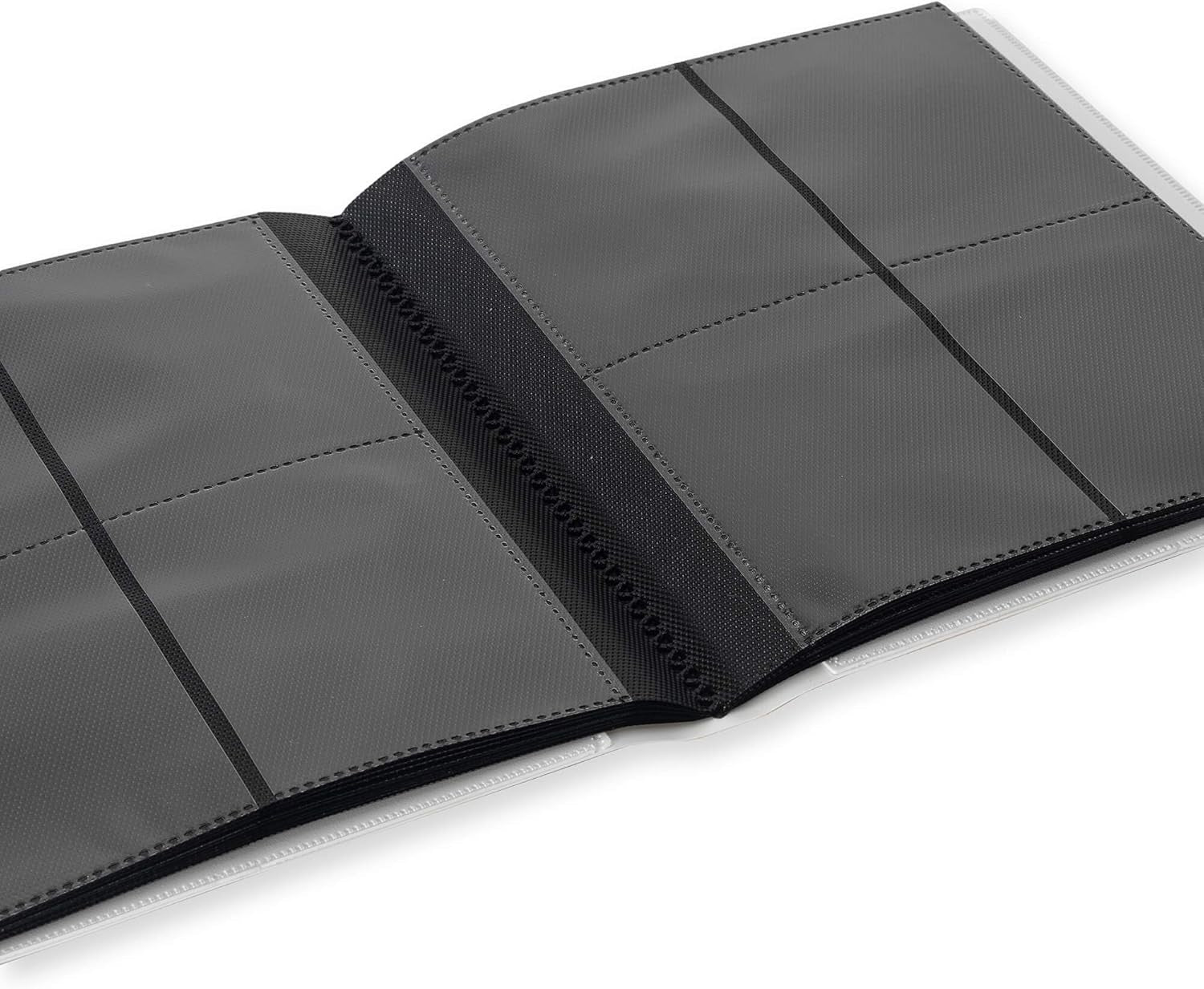 4 Pocket Trading Card Strap Binder, 160 Cards, Standard, 20 Side-Loading Pages, TCG (White)