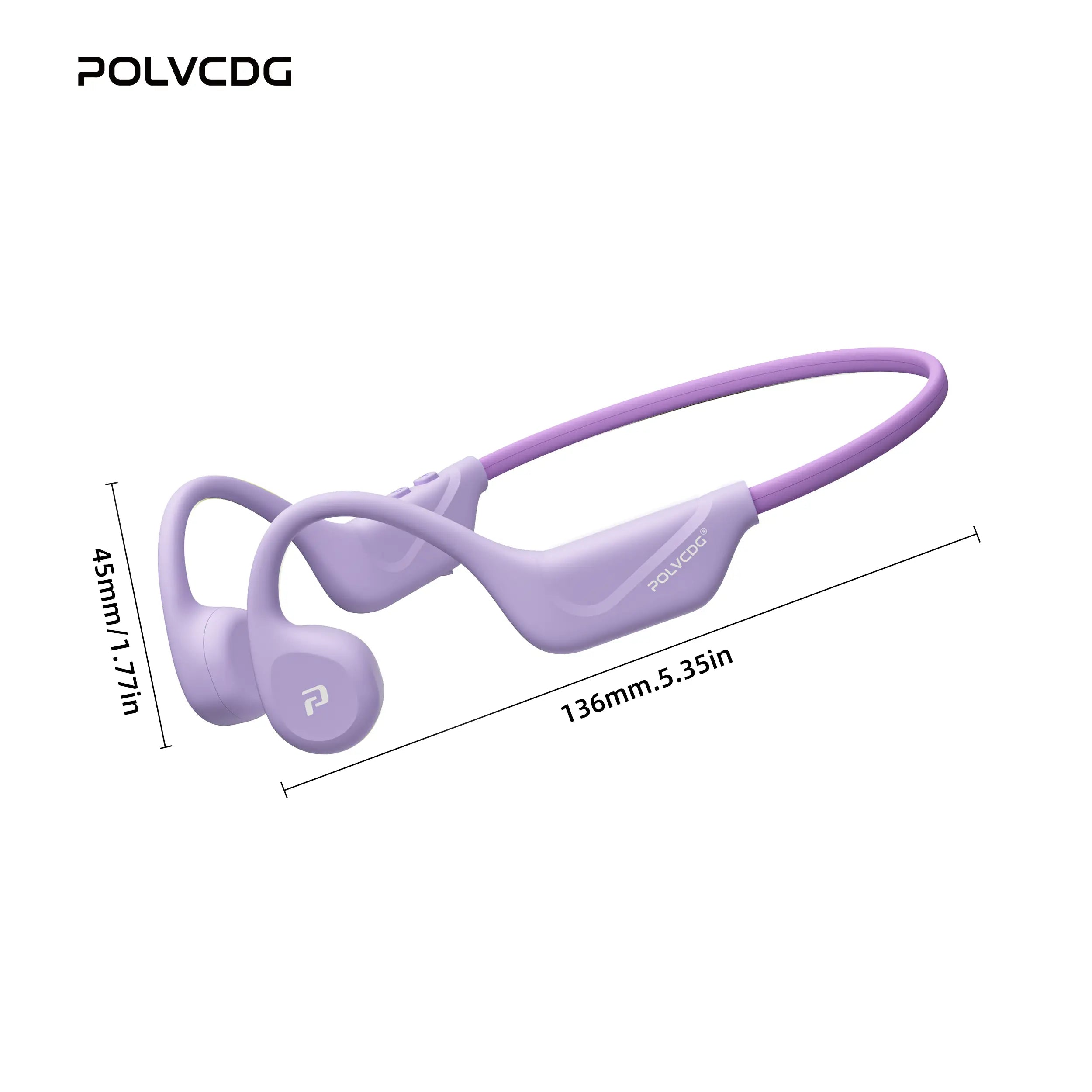 Polvcdg Bone Conduction Bluetooth Wireless Headphones - High-Quality Sound, Suitable for Connecting to Mobile Phones. Perfect for Calls, While Exercising, Running or during Sports. Sweat-Resistant. Long-Wearing without Causing Discomfort Christmas Gift