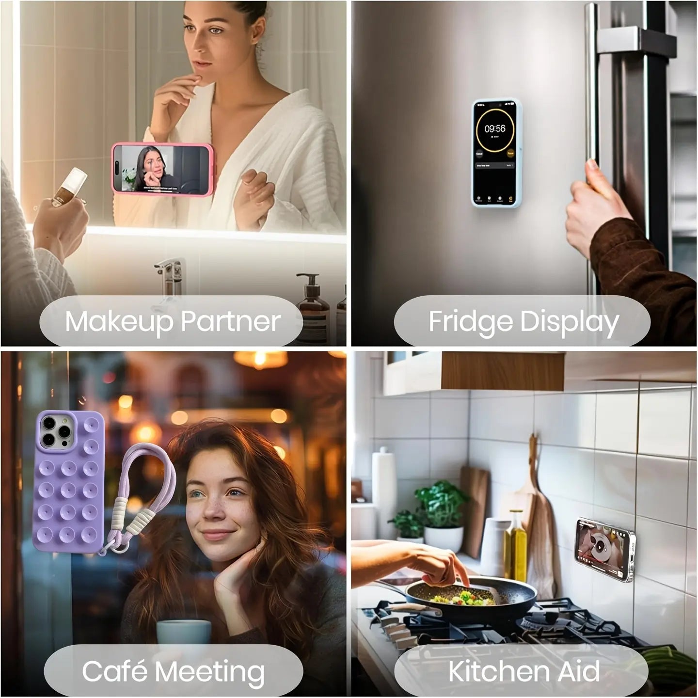 New Multifunctional Handy Suction Cup Phone Case with Lanyard Set for Iphone Models 11-16 Series, Shockproof Durable Tpu Protective Cover