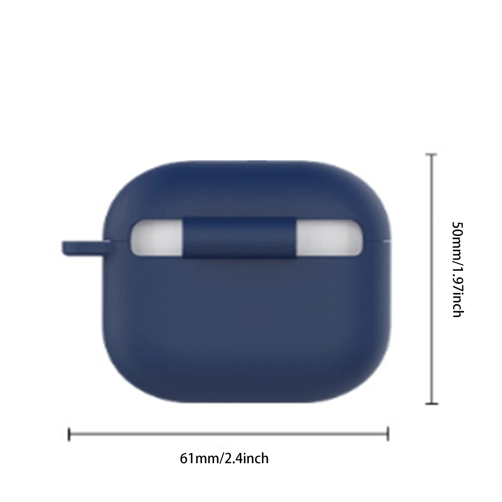 Silicone Earphone Case with Carabiner, Solid Color Anti-Fall Earphones Protective Case for Airpods Pro 2, Soft Earphone Protector with Visible LED Charging Indicator for Women & Men, Earbuds