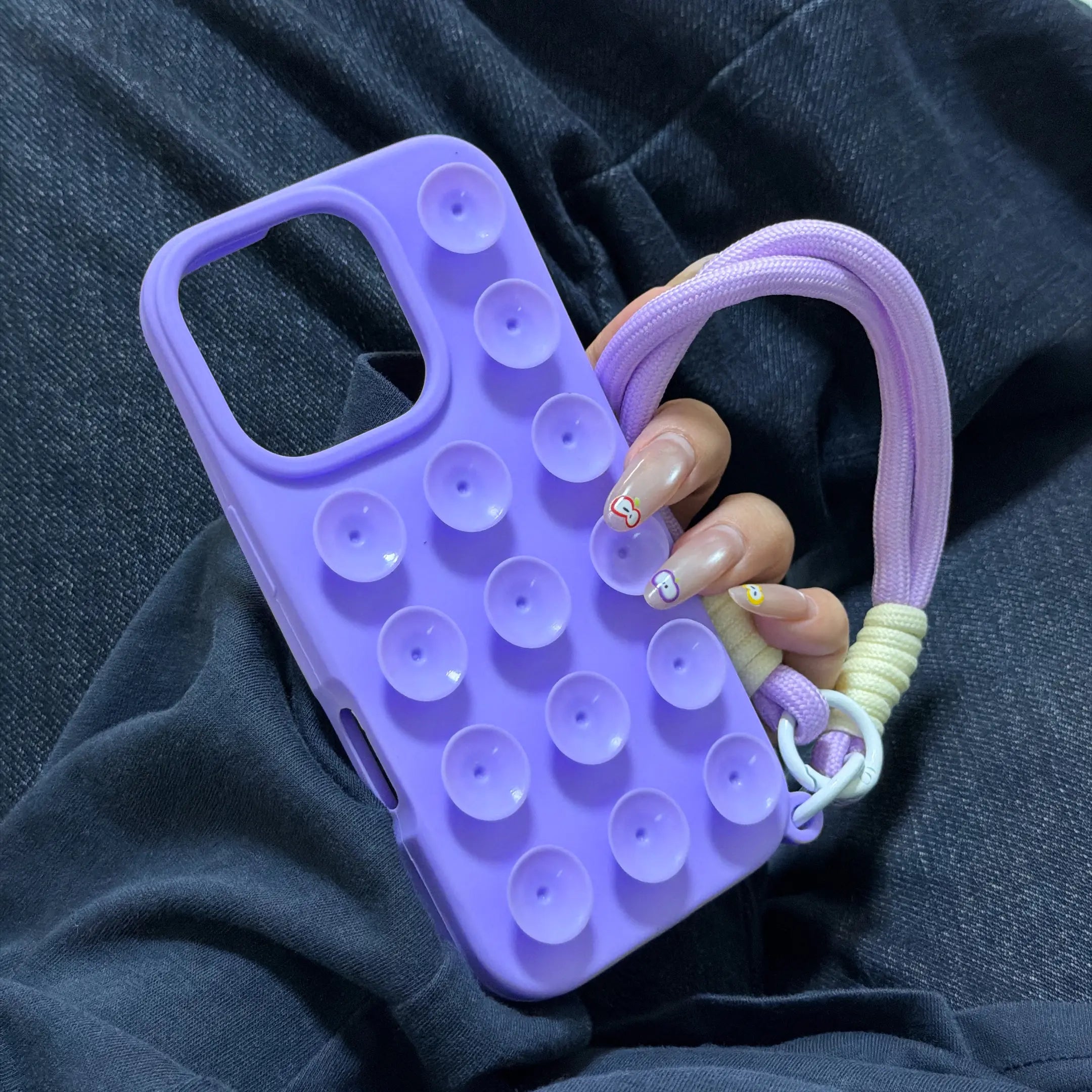 New Multifunctional Handy Suction Cup Phone Case with Lanyard Set for Iphone Models 11-16 Series, Shockproof Durable Tpu Protective Cover